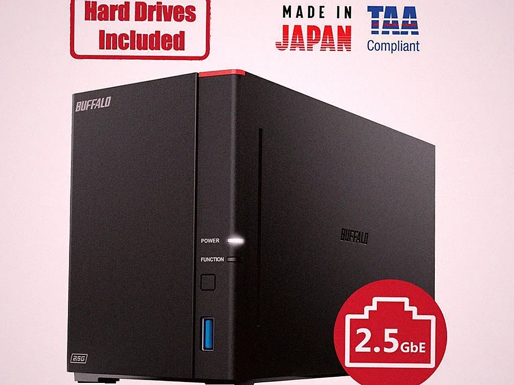 Buffalo LinkStation 710D 8TB Hard Drives Included Private Cloud (1 x 8TB, 1 Bay)
